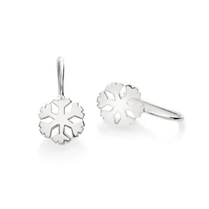 Dormeuses Flocons d'Amour 10mm en Argent 