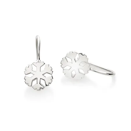 Dormeuses Flocons d'Amour 10mm en Argent 
