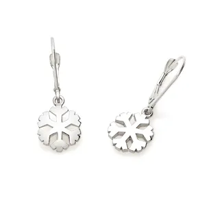 Boucles d'Oreilles clips Flocons d'Amour 10mm en Argent