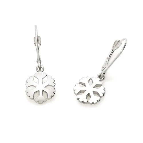 Boucles d'Oreilles clips Flocons d'Amour 10mm en Argent