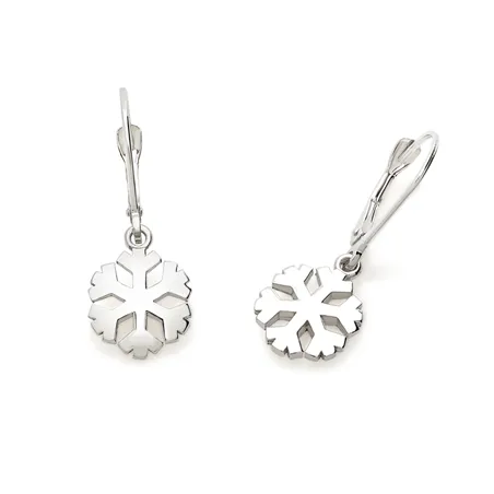Boucles d'Oreilles clips Flocons d'Amour 10mm en Argent