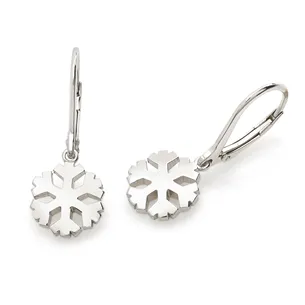 Boucles d'oreilles clip Flocons d'Amour 12mm en Argent