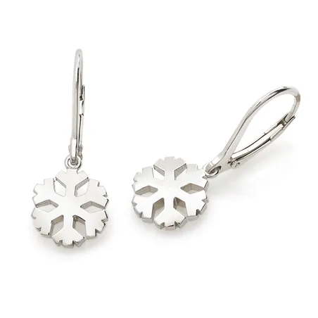 Boucles d'oreilles clip Flocons d'Amour 12mm en Argent