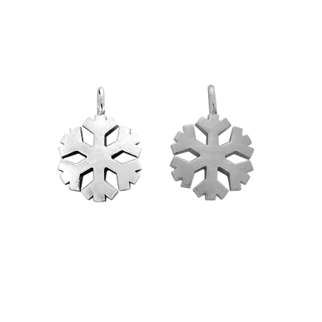 Pendentif Flocons d'Amour 12mm en Argent