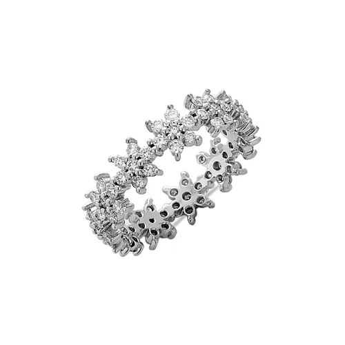 Alliance Flocons d'Amour Tour Complet Diamants 1.00ct en Or