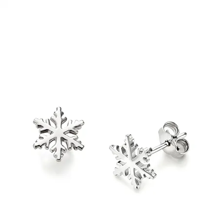 Boucles d'Oreilles Flocons d'Amour en Or 