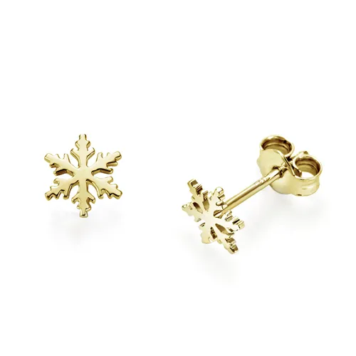 Boucles d'Oreilles Flocons d'Amour en Or 