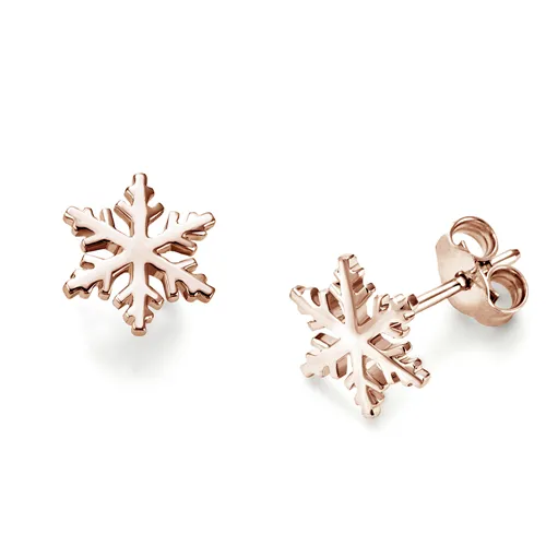 Boucles d'Oreilles Flocons d'Amour en Or Blanc 