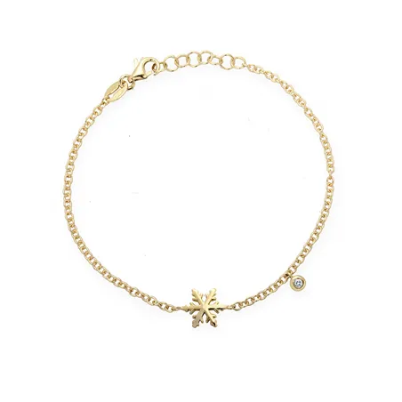 Bracelet Flocons d'Amour Diamant 0.02ct en Or 