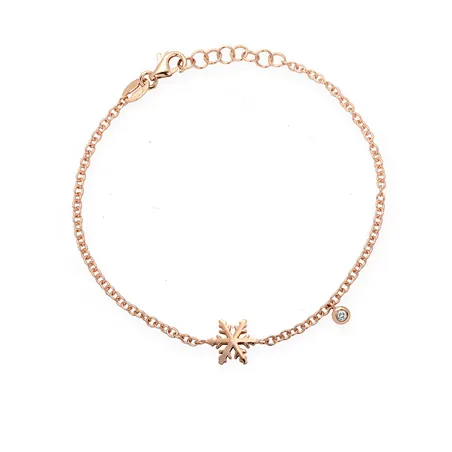 Bracelet Flocons d'Amour Diamant 0.02ct en Or 