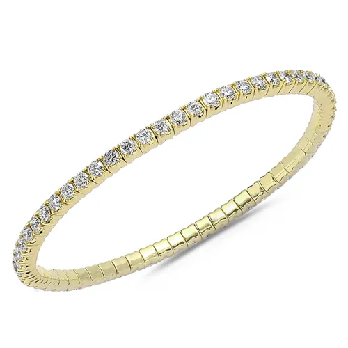 Bracelet Extensible Diamants 4.65ct en Or 