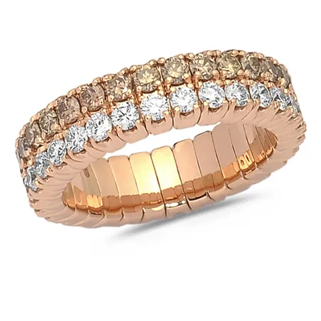 Alliance Extensible Demi-Tour Diamants en Or 