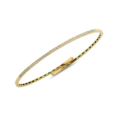 Bracelet Flexible Diamants 0.35ct en Or