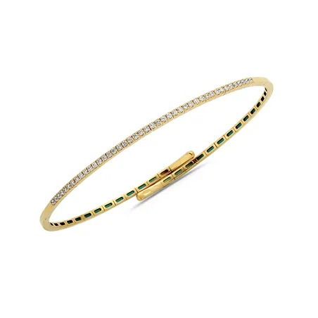 Bracelet Flexible Diamants 0.35ct en Or