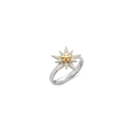 Bague Edelweiss émaillée