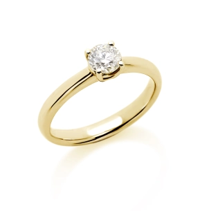 Bague solitaire Diamant en Or blanc Doigt 54  Diamant de 0.50CT 2