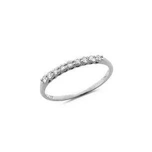 Alliance Demi-Tour Diamants Brillant  en Or Blanc 