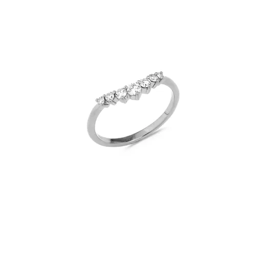 Alliance Demi-Tour Diamants Brillant  en Or Blanc 