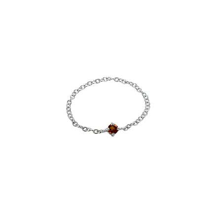 Bague La Délicatesse Citrine 0.06ct en Or Blanc 750 mill. 