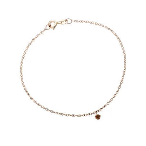 Bracelet La Délicatesse Citrine 0.06ct en Or Rose 750 mill. 17.5cm