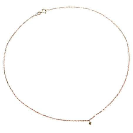 Collier La Délicatesse Diamant Cognac 0.06ct en Or Rose 750 mill. 40cm