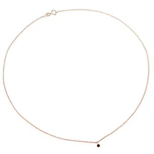 Collier La Délicatesse Tourmaline Rose 0.06ct en Or Rose 750 mill. 40cm