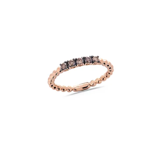 Bague La Délicatesse Diamants Cognacs 0.21ct en Or Rose 750 mill.