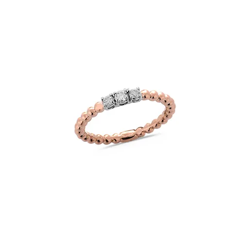 Bague La Délicatesse Diamants 0.14ct en Or Rose 750 mill.