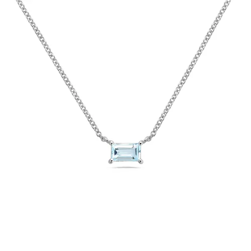 Collier La Délicatesse Topaze 0.33ct en Or Blanc 750 mill.