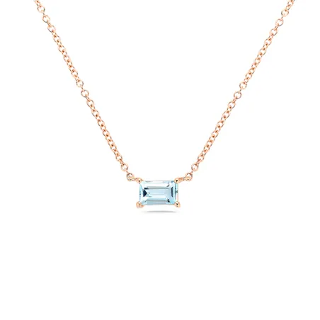 Collier La Délicatesse Topaze 0.33ct en Or Rose 750 mill.