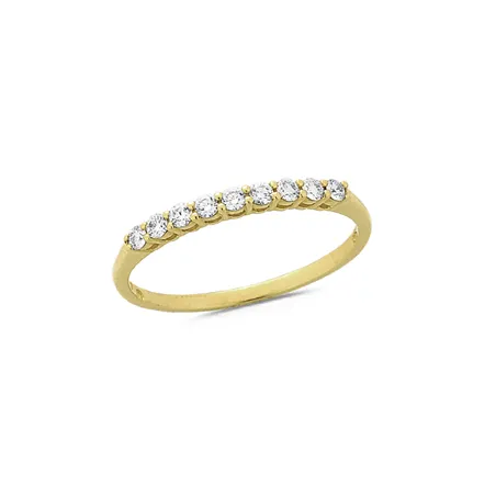 Alliance Demi-Tour Diamants Brillant  en Or Blanc 