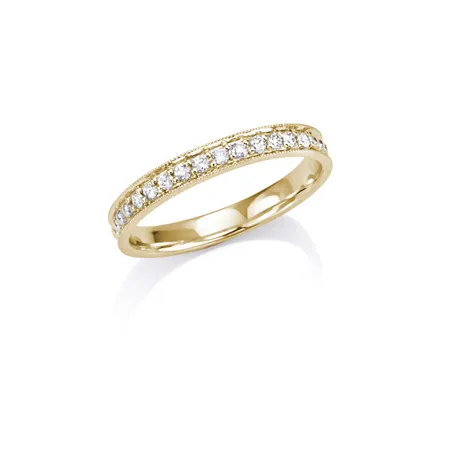 Alliance Demi-Tour Diamants Brillant  en Or Blanc 