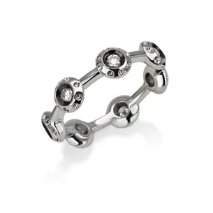 Alliance Tour Complet Diamants Brillant  en Or Blanc 