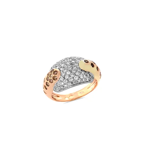 Bague Diamants Or Bicolore