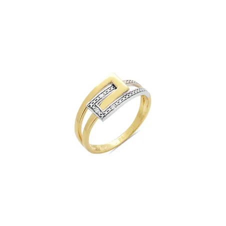 Bague Diamants en Or Bicolore