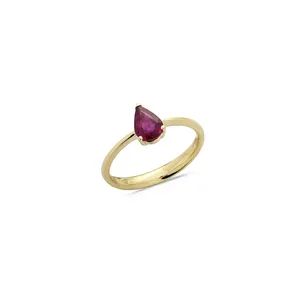 Bague Rubis Poire en Or 
