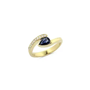 Bague Saphir et Diamants en Or 
