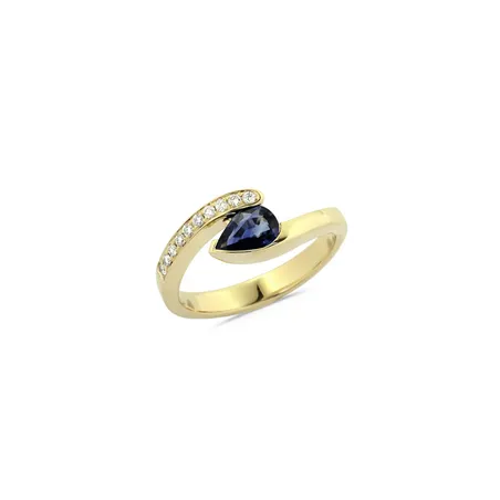 Bague Saphir et Diamants en Or 