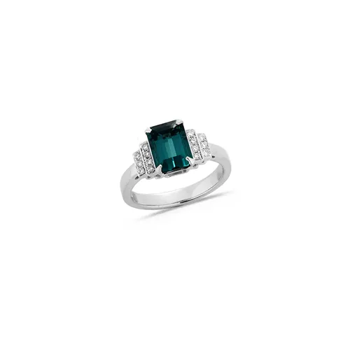 Bague Indicolite et Diamants en Or