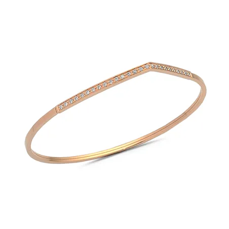 Bracelet Jonc Emeraude Oval et Diamants en Or 