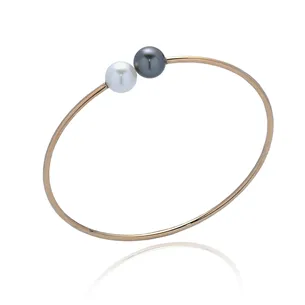 Bracelet Perles Bicolores en Or