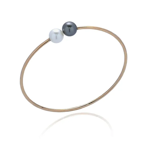 Bracelet Perles Bicolores en Or