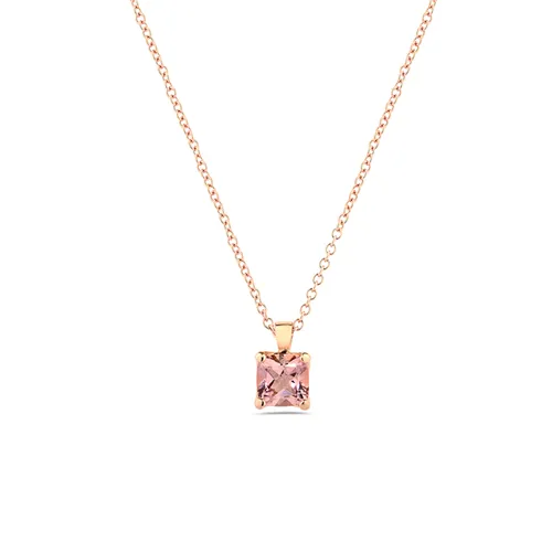 Collier Tourmaline Coussin en Or Rose 