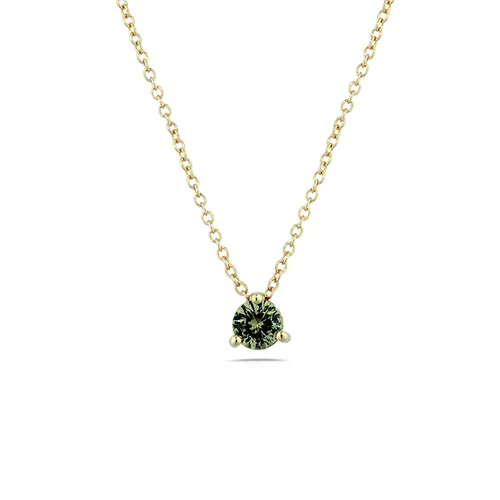 Collier Saphir Vert 0.55ct en Or Jaune 