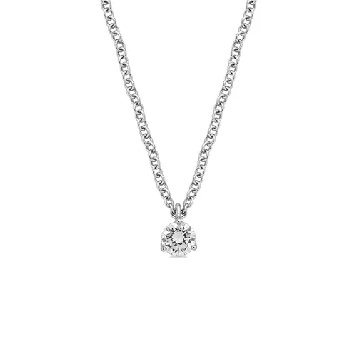 Collier Solitaire Diamant en Or Blanc 