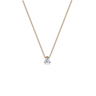 Collier Solitaire Diamant en Or Jaune 