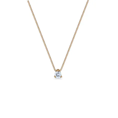 Collier Solitaire Diamant en Or Jaune 