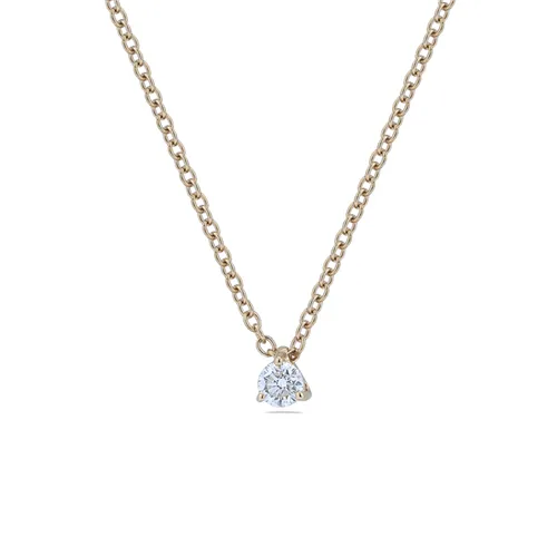 Collier Solitaire Diamant en Or Jaune 