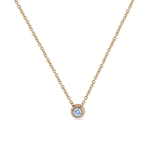 Collier Solitaire Diamant en Or Jaune 