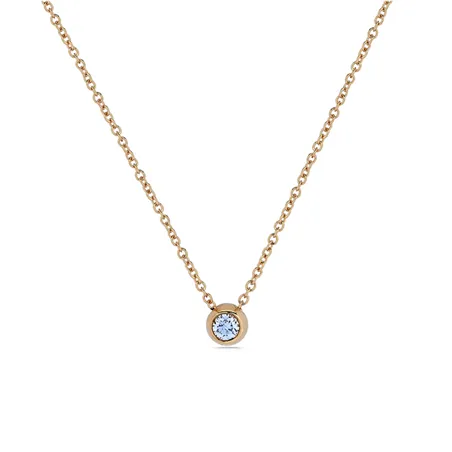 Collier Solitaire Diamant en Or Jaune 